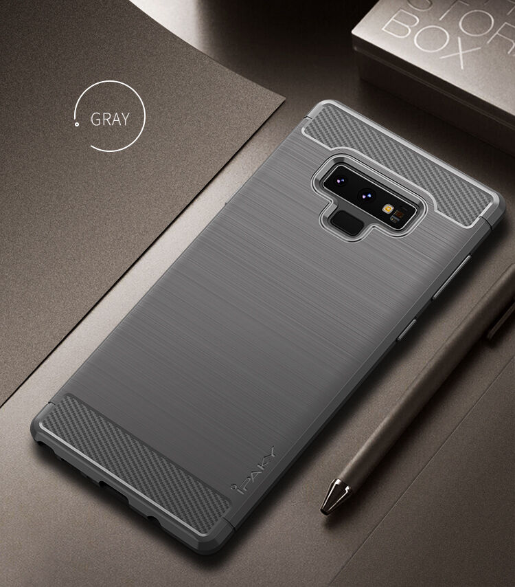 Ipaky etui plastikowe z teksturą szlifowaną do Samsung Galaxy Note 9 - czarne