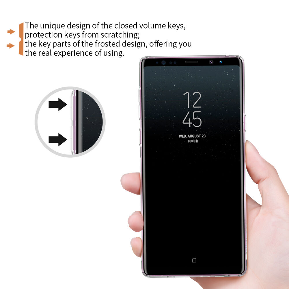Nillkin Nature Etui plastikowe przezroczyste do Samsung Galaxy Note 9 - szare