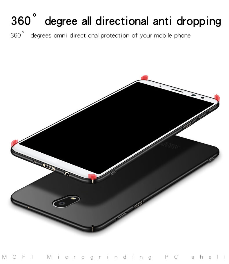Mofi etui plastikowe Frosted do Samsung Galaxy J3 (2018) - ciemnoniebieskie