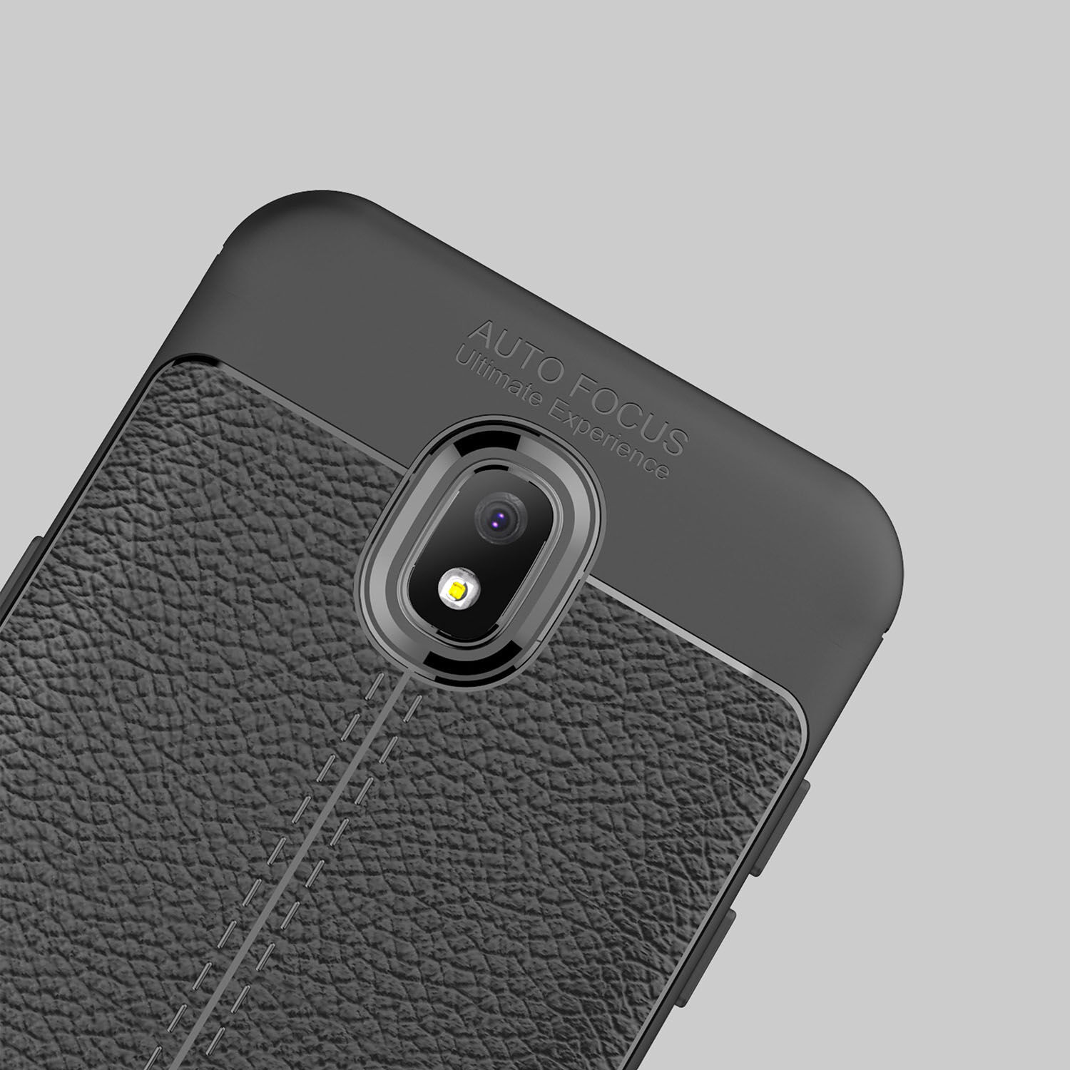 Litchi etui skórzane do Samsung Galaxy J3 (2018) - ciemnoniebieskie