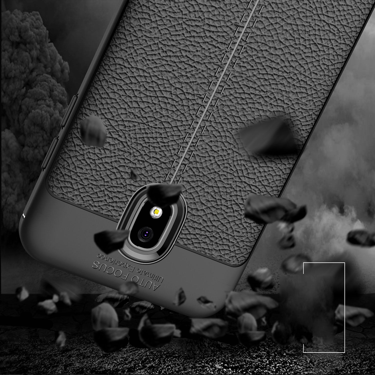 Litchi etui skórzane do Samsung Galaxy J3 (2018) - czerwone