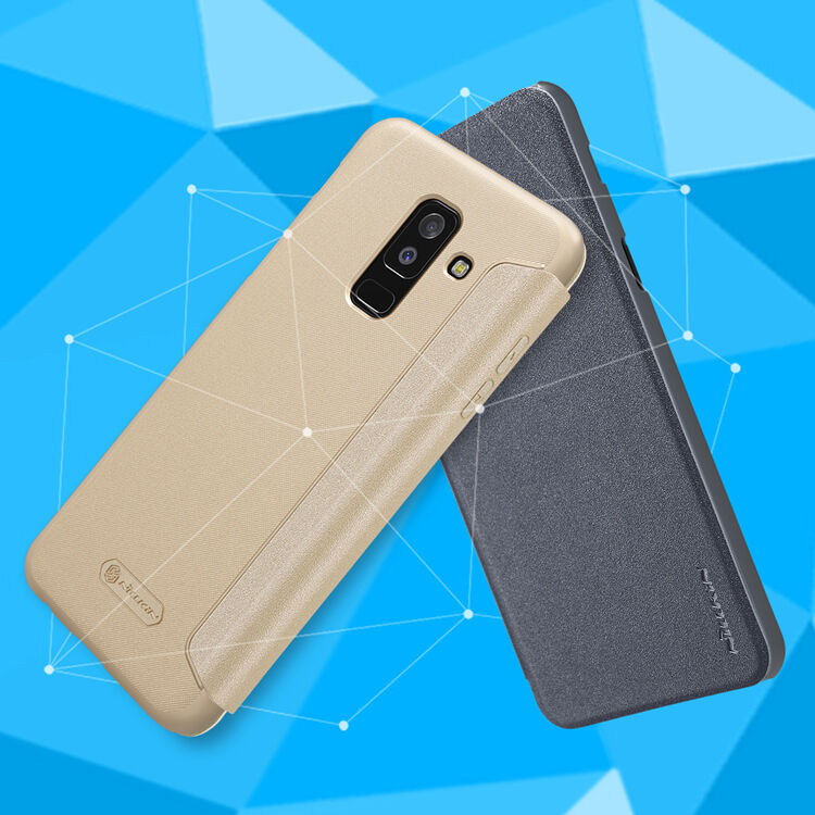 Nillkin Sparkle etui flip do Samsung Galaxy A6 Plus (2018) - czarne