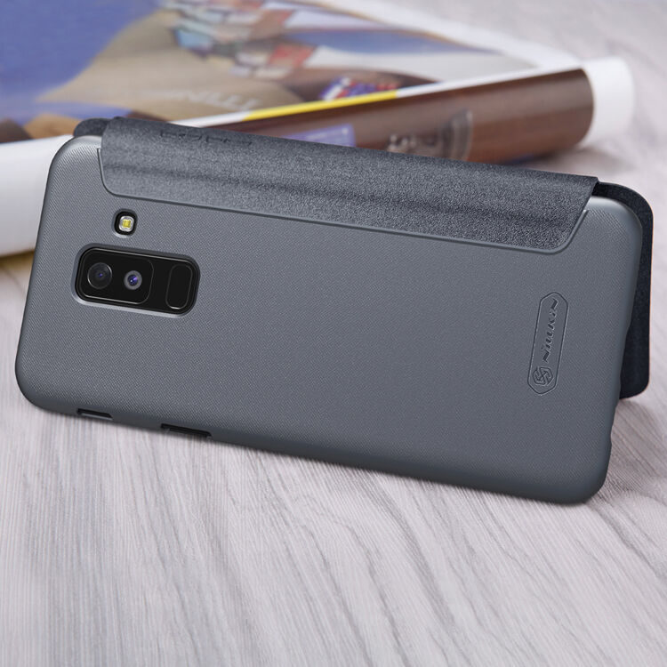 Nillkin Sparkle etui flip do Samsung Galaxy A6 Plus (2018) - czarne