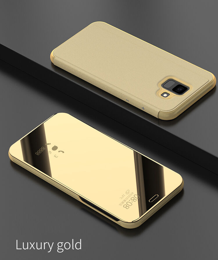 Etui lustrzane metalizowane do Samsung Galaxy A6 (2018) - różowo-złote
