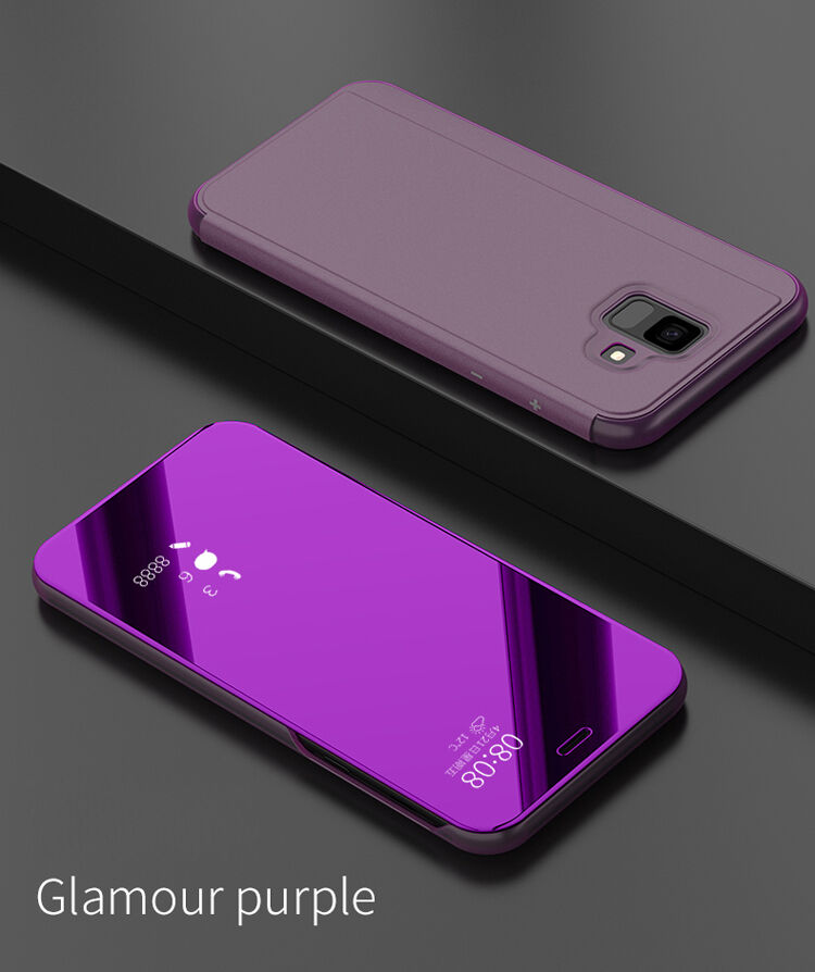 Etui lustrzane metalizowane do Samsung Galaxy A6 (2018) - czarne