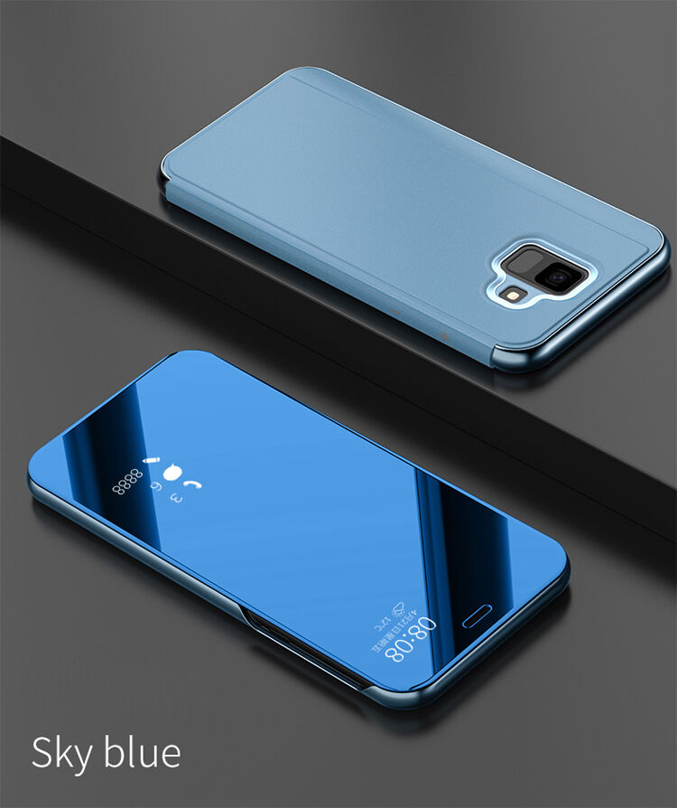 Etui lustrzane metalizowane do Samsung Galaxy A6 (2018) - czarne