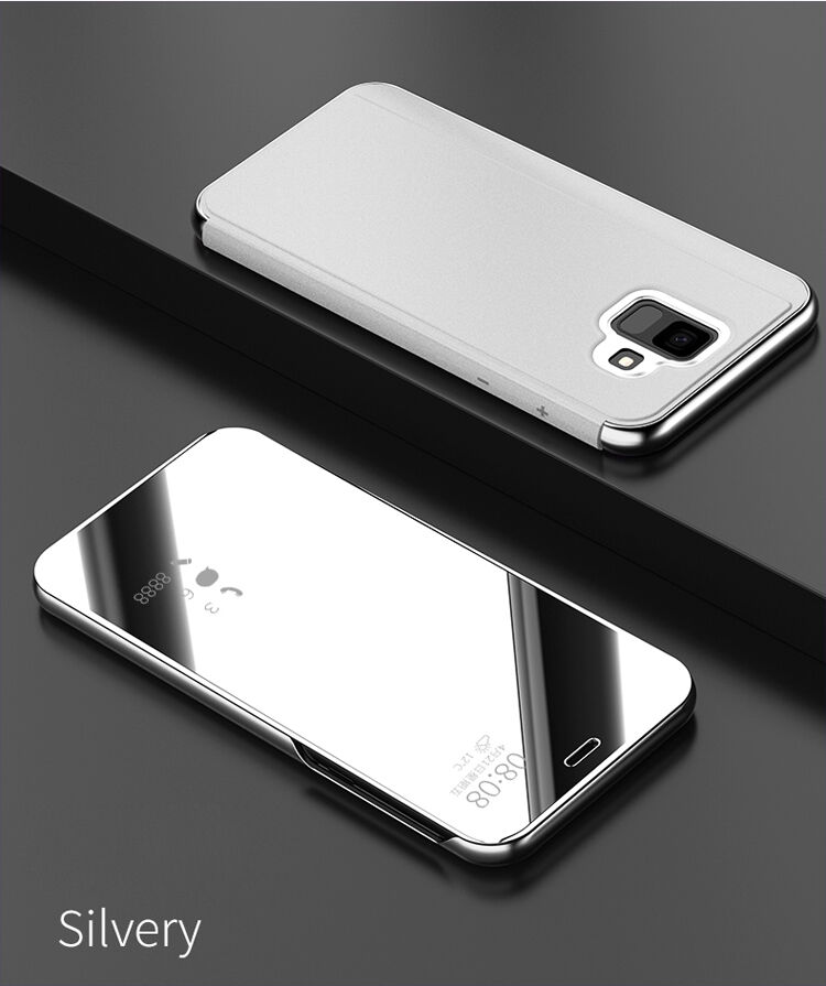 Etui lustrzane metalizowane do Samsung Galaxy A6 (2018) - czarne Etui lustrzane metalizowane do Samsung Galaxy A6 (2018) - czarne
