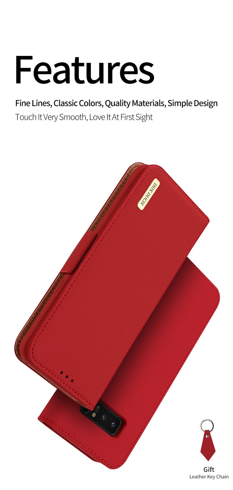 Dux Ducis Wish pokrowiec flip do Samsung Galaxy Note 8 - ciemnoniebieski