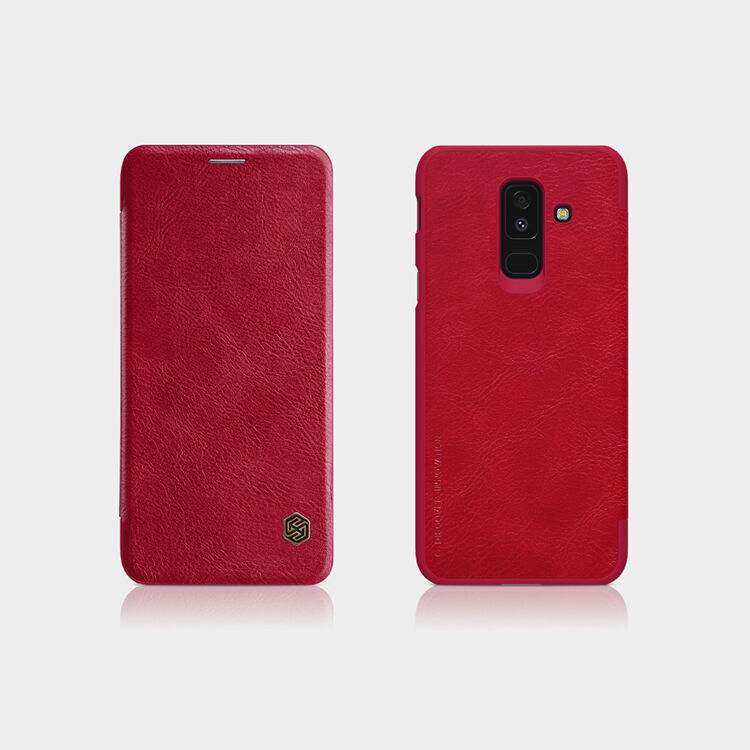 Nillkin Qin pokrowiec skórzany flip do Samsung Galaxy A6 Plus (2018) - brązowy