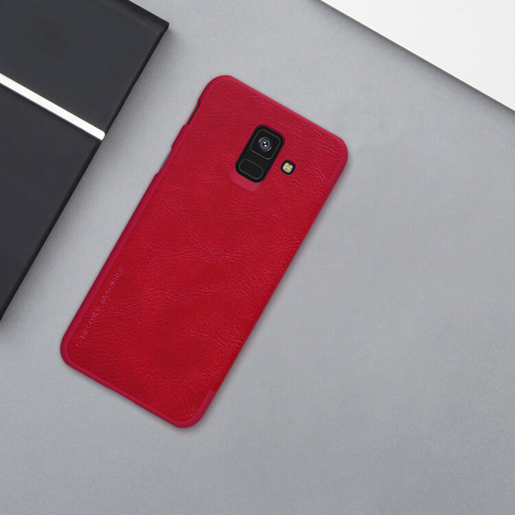 Nillkin Qin pokrowiec skórzany flip do Samsung Galaxy A6 (2018) - czarny Nillkin Qin pokrowiec skórzany flip do Samsung Galaxy A6 (2018) - czarny