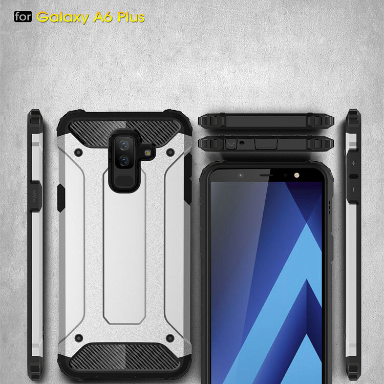 Super odporne etui Armor do Samsung Galaxy A6 Plus (2018) - różowo-złote