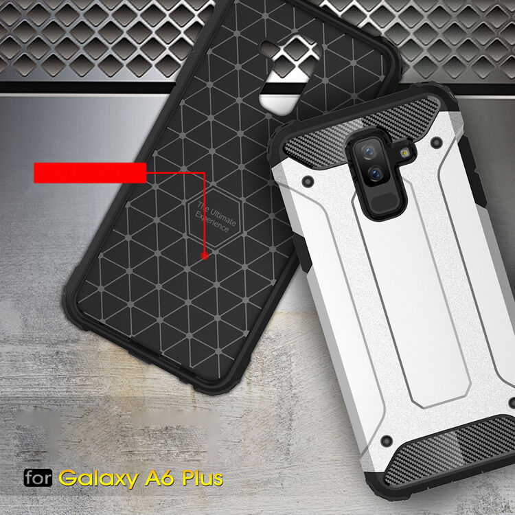 Super odporne etui Armor do Samsung Galaxy A6 Plus (2018) - różowo-złote