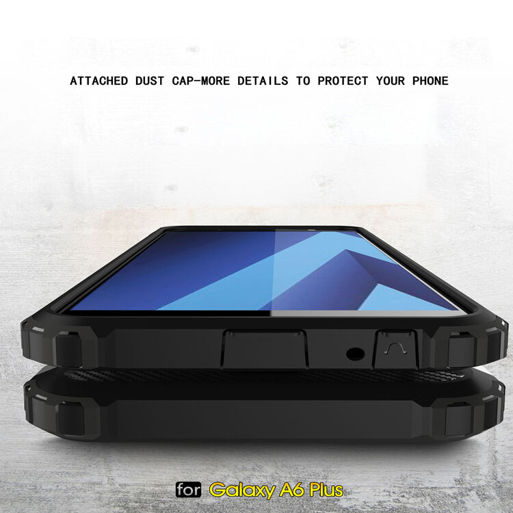 Super odporne etui Armor do Samsung Galaxy A6 Plus (2018) - różowo-złote