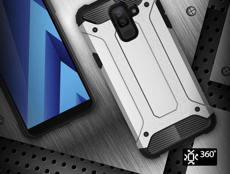 Super odporne etui Armor do Samsung Galaxy A6 Plus (2018) - różowo-złote