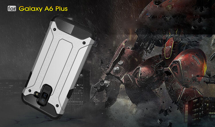 Super odporne etui Armor do Samsung Galaxy A6 Plus (2018) - różowo-złote