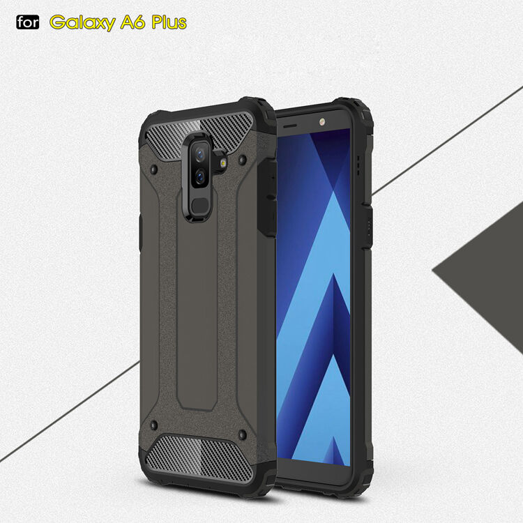 Super odporne etui Armor do Samsung Galaxy A6 Plus (2018) - różowo-złote