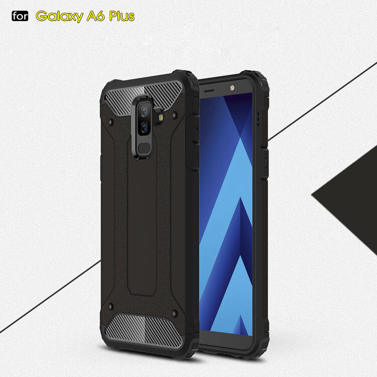 Super odporne etui Armor do Samsung Galaxy A6 Plus (2018) - różowo-złote