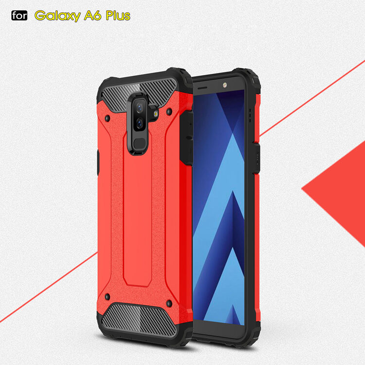 Super odporne etui Armor do Samsung Galaxy A6 Plus (2018) - różowo-złote