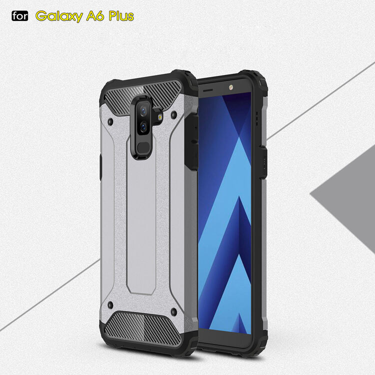 Super odporne etui Armor do Samsung Galaxy A6 Plus (2018) - różowo-złote