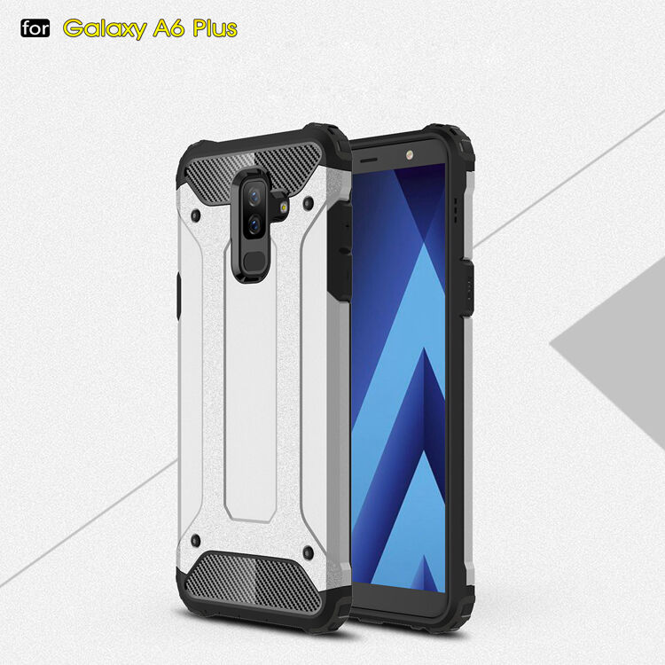 Super odporne etui Armor do Samsung Galaxy A6 Plus (2018) - różowo-złote