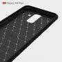 Etui plastikowe z teksturą szlifowaną do Samsung Galaxy A6 Plus (2018) - czerwone