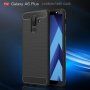 Etui plastikowe z teksturą szlifowaną do Samsung Galaxy A6 Plus (2018) - szare