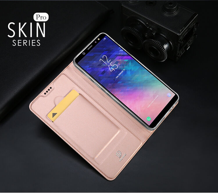 Dux Ducis Skin Pro pokrowiec flip do Samsung Galaxy A6 Plus (2018) - różowo-złoty