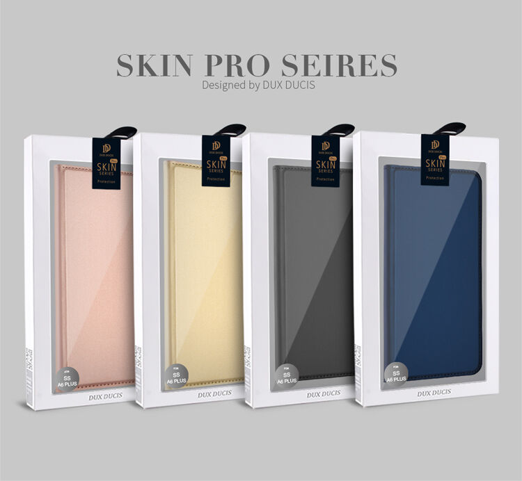 Dux Ducis Skin Pro pokrowiec flip do Samsung Galaxy A6 Plus (2018) - różowo-złoty
