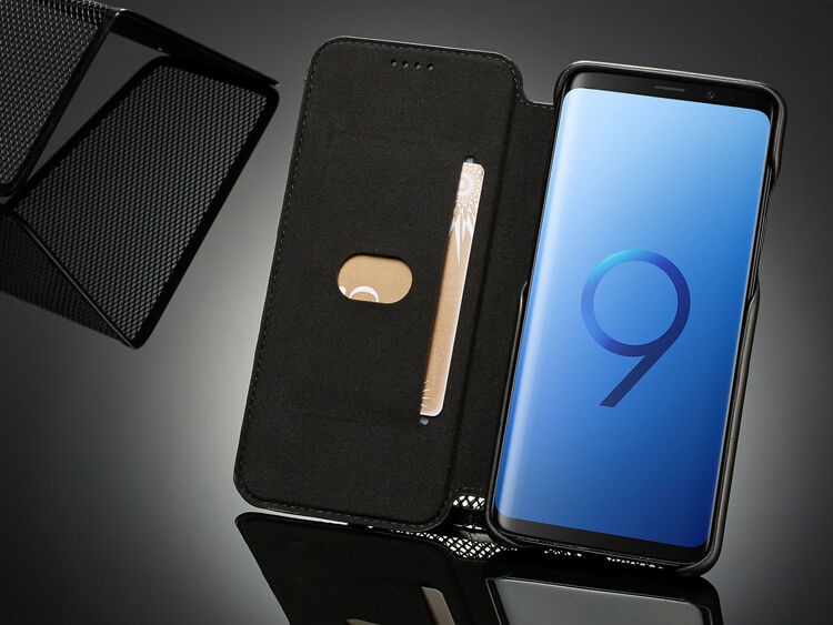 LC.Imeeke pokrowiec skórzany flip do Samsung Galaxy S9 - czarny