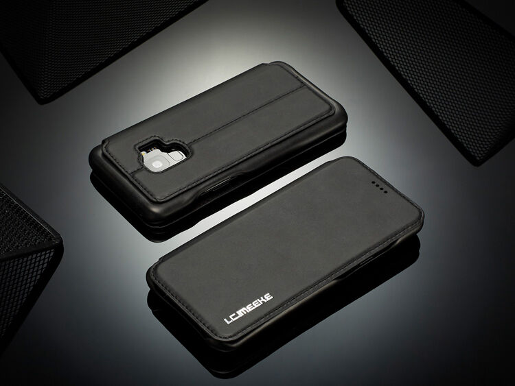 LC.Imeeke pokrowiec skórzany flip do Samsung Galaxy S9 - czarny