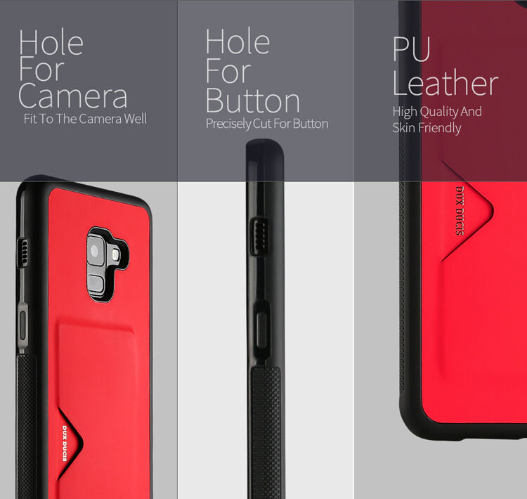 Dux Ducis Pocard etui do Samsung Galaxy A8 (2018) - czerwone
