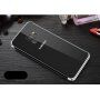Sulada Etui plastikowe przezroczyste z ramką do Samsung Galaxy S9 - srebrne