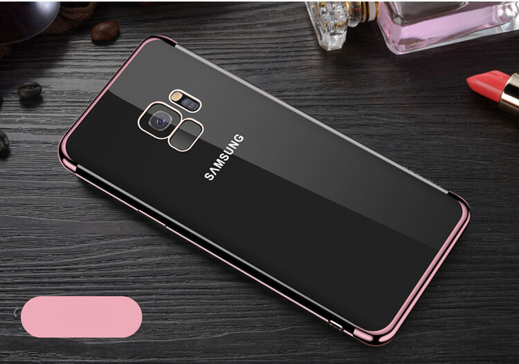 Sulada Etui plastikowe przezroczyste z ramką do Samsung Galaxy S9 - czarne