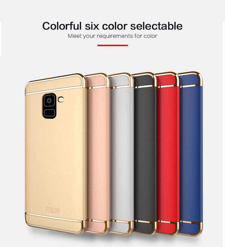 Mofi etui plastikowe do Samsung Galaxy A8 (2018) - niebieskie