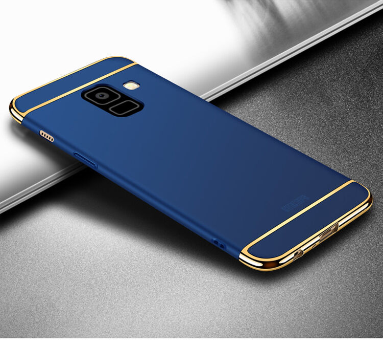 Mofi etui plastikowe do Samsung Galaxy A8 (2018) - niebieskie