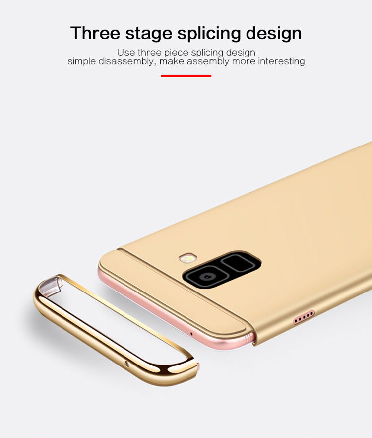 Mofi etui plastikowe do Samsung Galaxy A8 (2018) - różowo-złote