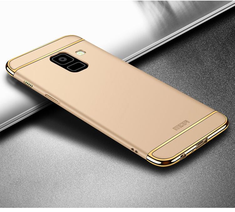 Mofi etui plastikowe do Samsung Galaxy A8 (2018) - srebrne