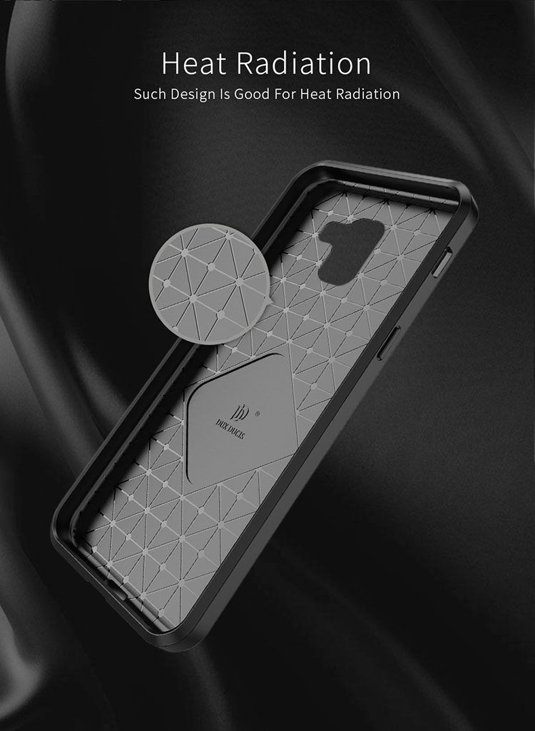 Dux Ducis S etui z teksturą szlifowaną do Samsung Galaxy A8 Plus (2018) - niebieskie