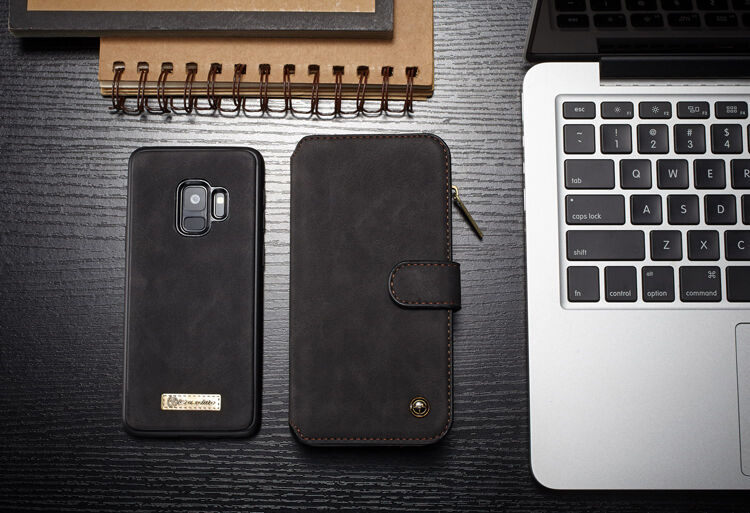 Caseme 2w1 pokrowiec portfelowy Samsung Galaxy S9 - czerwony