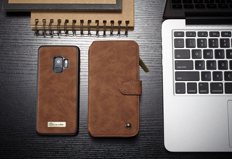 Caseme 2w1 pokrowiec portfelowy Samsung Galaxy S9 - czerwony