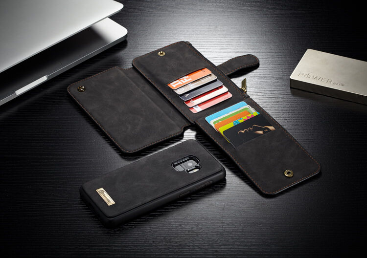 Caseme 2w1 pokrowiec portfelowy Samsung Galaxy S9 - czerwony