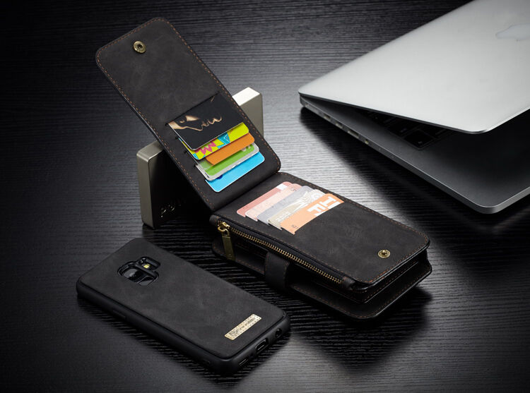 Caseme 2w1 pokrowiec portfelowy Samsung Galaxy S9 - czerwony