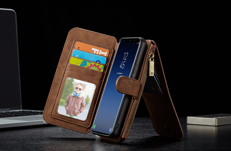 Caseme 2w1 pokrowiec portfelowy Samsung Galaxy S9 - czerwony