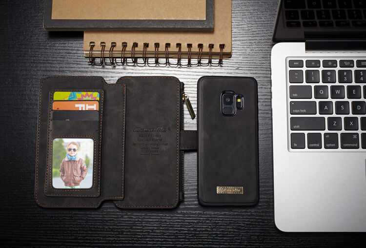 Caseme 2w1 pokrowiec portfelowy Samsung Galaxy S9 - czarny