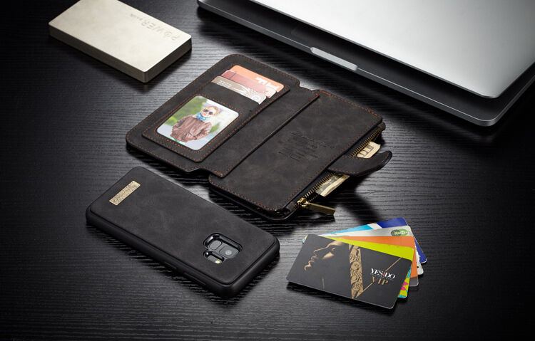 Caseme 2w1 pokrowiec portfelowy Samsung Galaxy S9 - czarny
