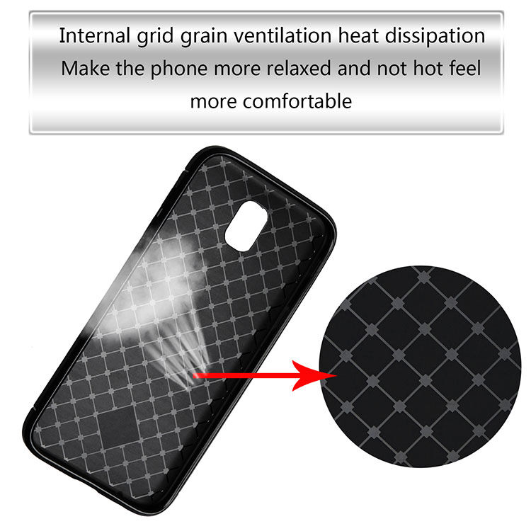 Etui plastikowe z teksturą przeplataną doSamsung Galaxy J5 (2017) - czerwone
