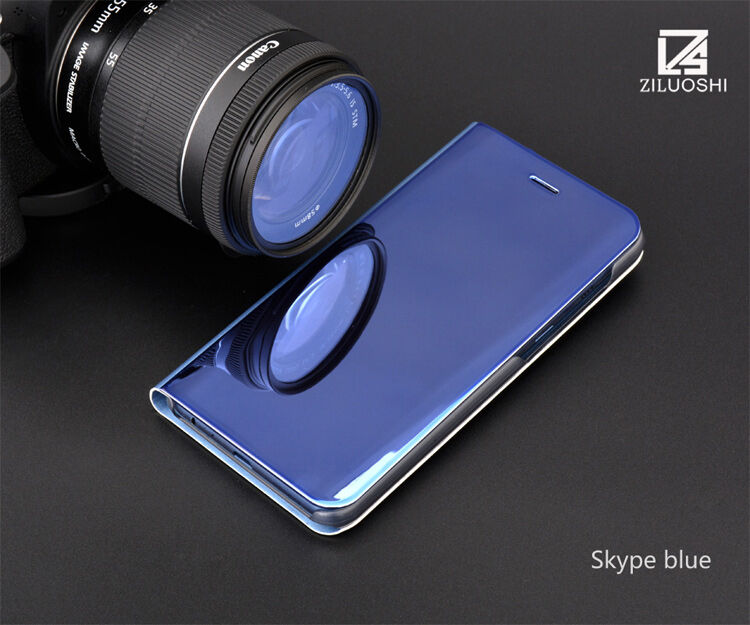 Etui lustrzane metalizowane do Samsung Galaxy A8 Plus (2018) - czarne