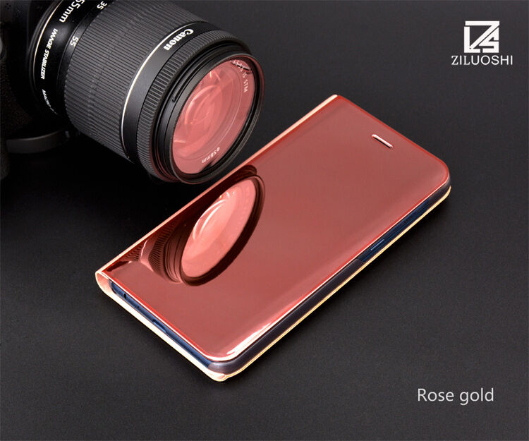 Etui lustrzane metalizowane do Samsung Galaxy A8 Plus (2018) - czarne