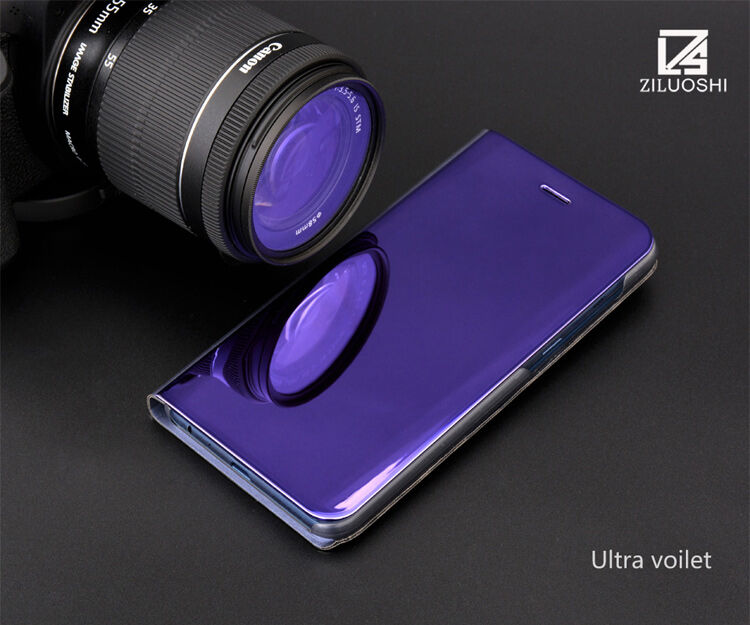 Etui lustrzane metalizowane do Samsung Galaxy A8 Plus (2018) - czarne