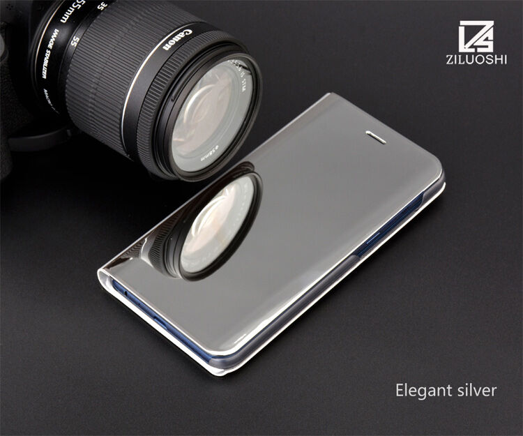 Etui lustrzane metalizowane do Samsung Galaxy A8 Plus (2018) - czarne